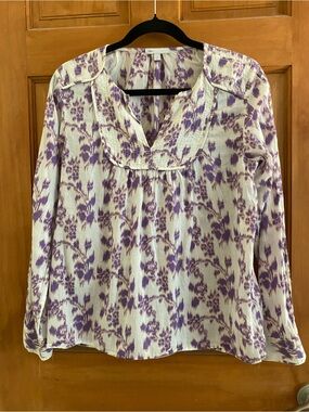 Gap Purple print blouse size M